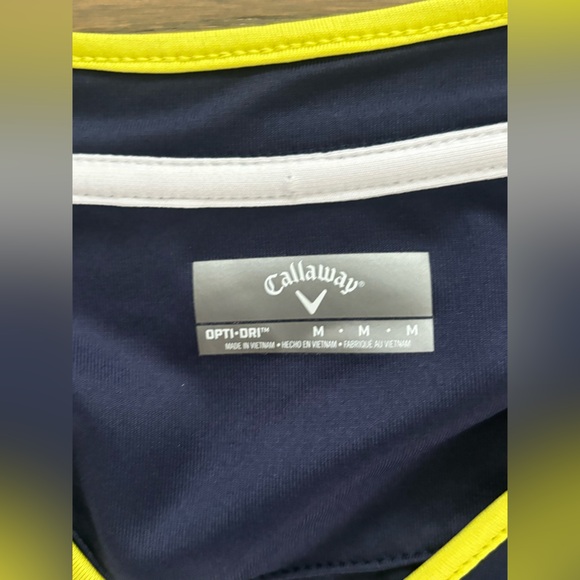 NWT Callaway Golf true sculpt WOMENS V-NECK COLOR BLOCK DRESS Blue yellow medium - Picture 5 of 6